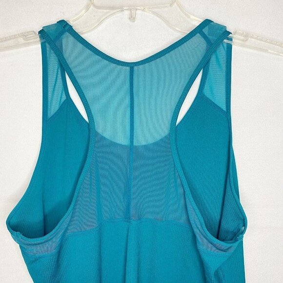 Nike Dri-Fit Racerback Tank Top Women's Size S Teal Mesh Running Athletic Shirt - Picture 6 of 7